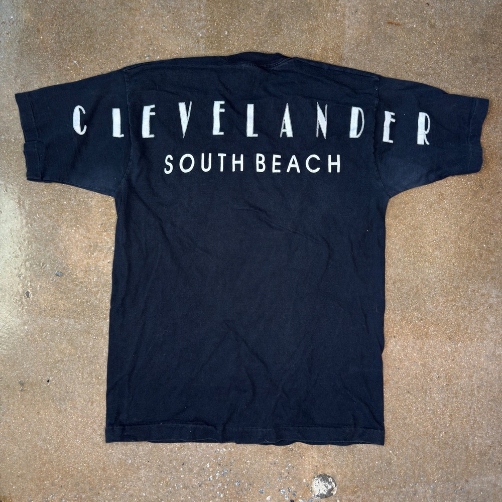 Vintage Clevelander Bar South Beach T Shirt Mens Large Black Single Stitch 90s